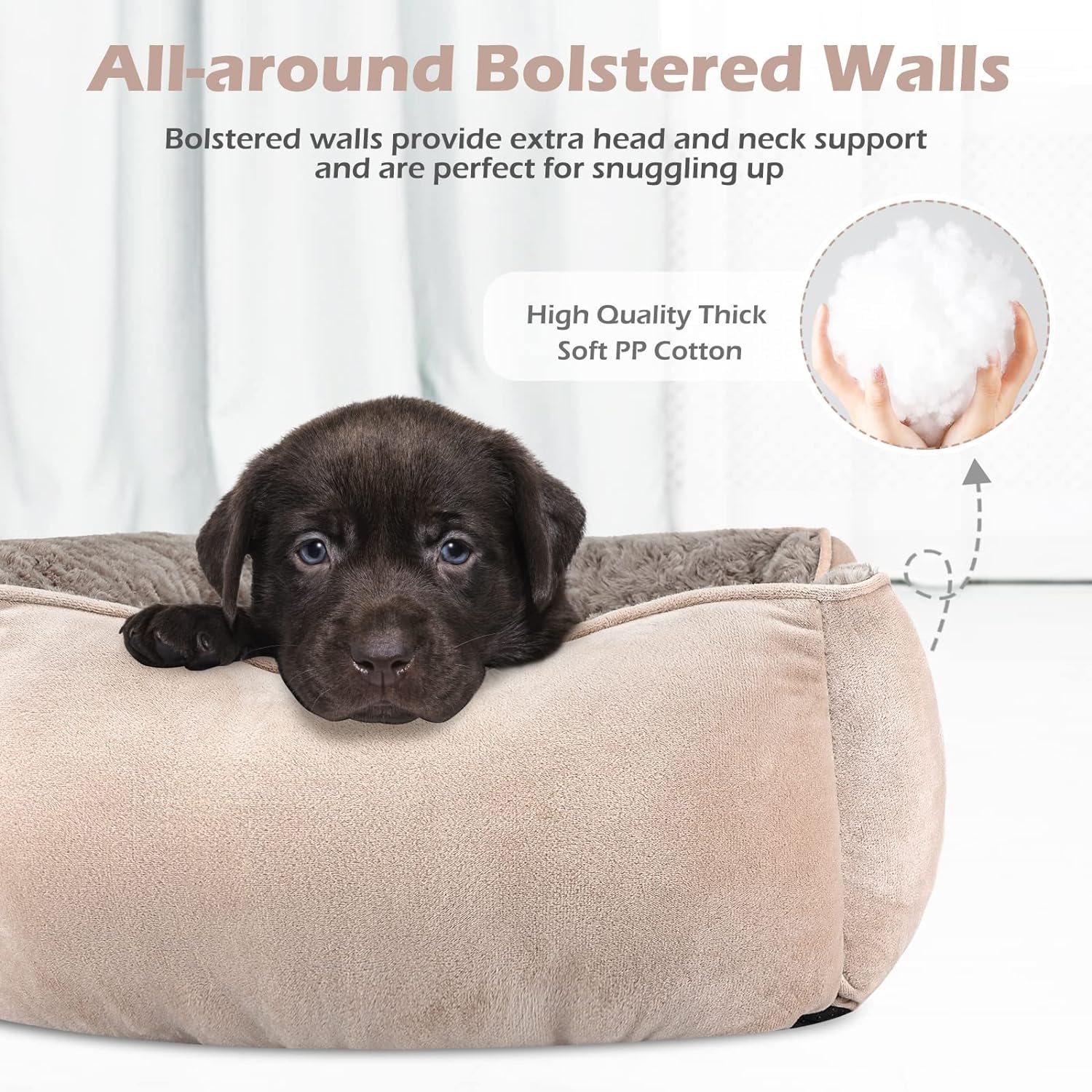 INVENHO orthopedic dog bed anti-slip bottom keeps bed in place