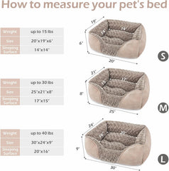 INVENHO orthopedic dog bed side view shows elevated edge support