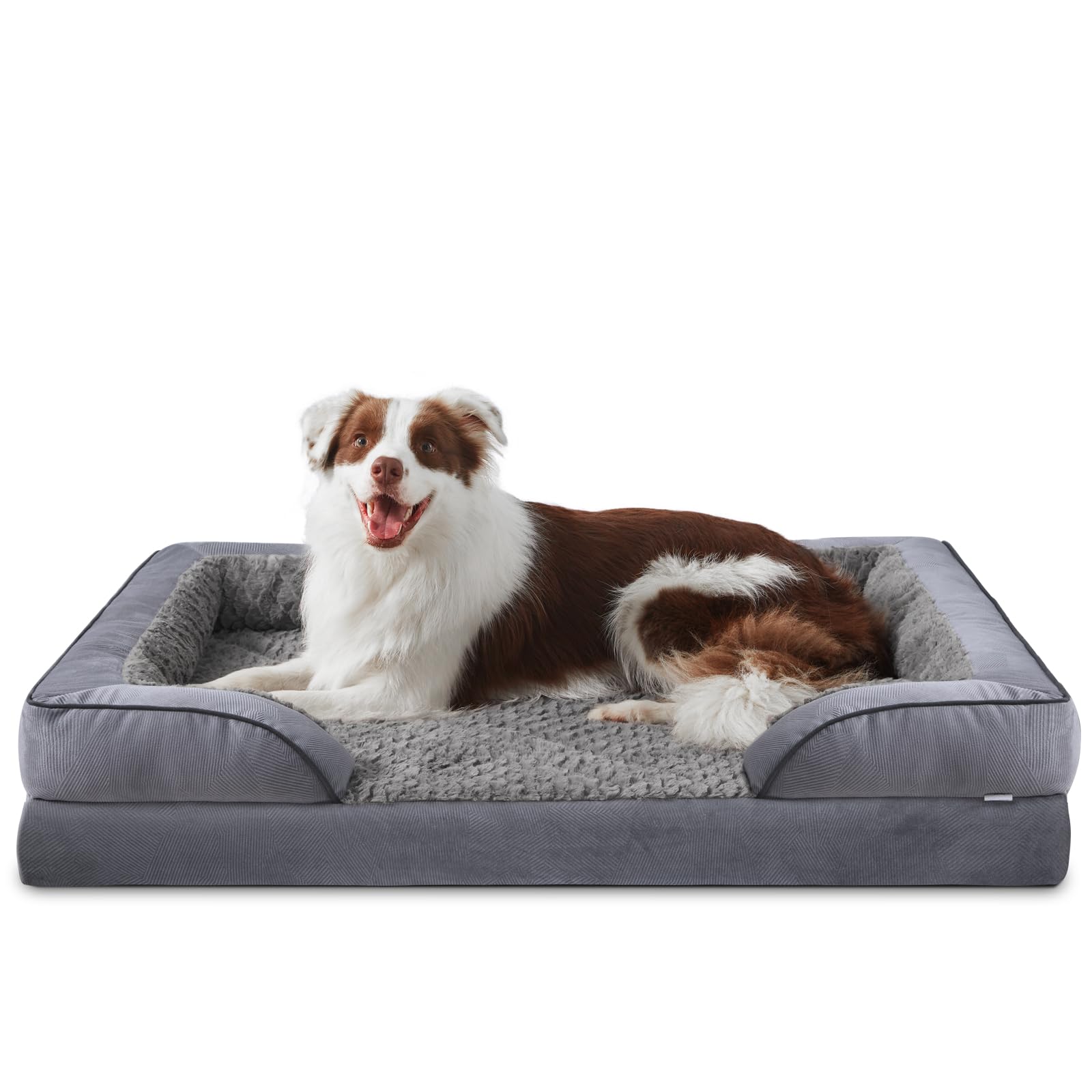 INVENHO Orthopedic Large Dog Bed cover-removable shows a secure, easy-to-clean cover for hygienic pets.