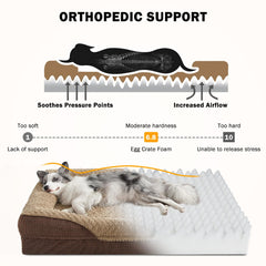 INVENHO Orthopedic Dog Bed Large with waterproof liner protects foam from spills