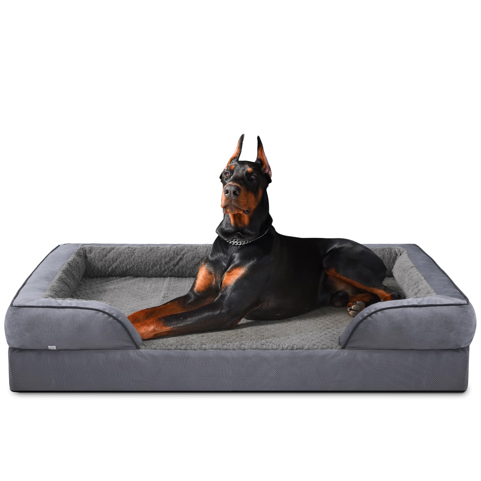 INVENHO orthopedic dog bed XXL full view for secure lounging and joint support.