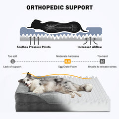 INVENHO orthopedic XXL dog bed in room with ample space for large dogs