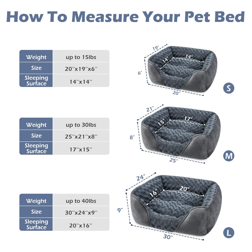 INVENHO Rectangle Washable Dog Bed pillow cushion for restful head support.