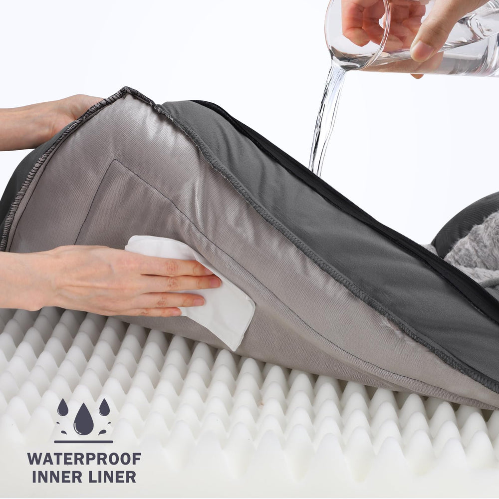 INVENHO bed includes waterproof inner lining to guard foam from spills.