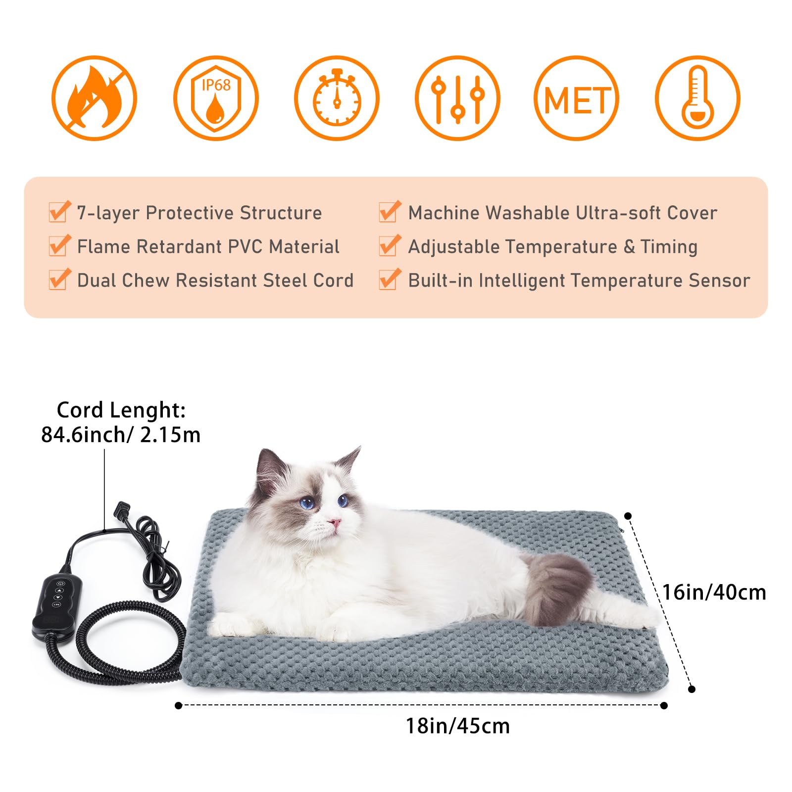 INVENHO removable washable Flannel cover for easy cleaning