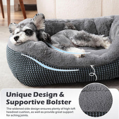 INVENHO Small Dog Bed dense PP cotton filling supports joints and cushions.