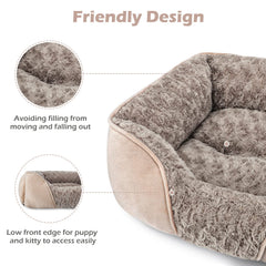 INVENHO Small Dog Bed is machine-washable for easy cleaning after adventures.