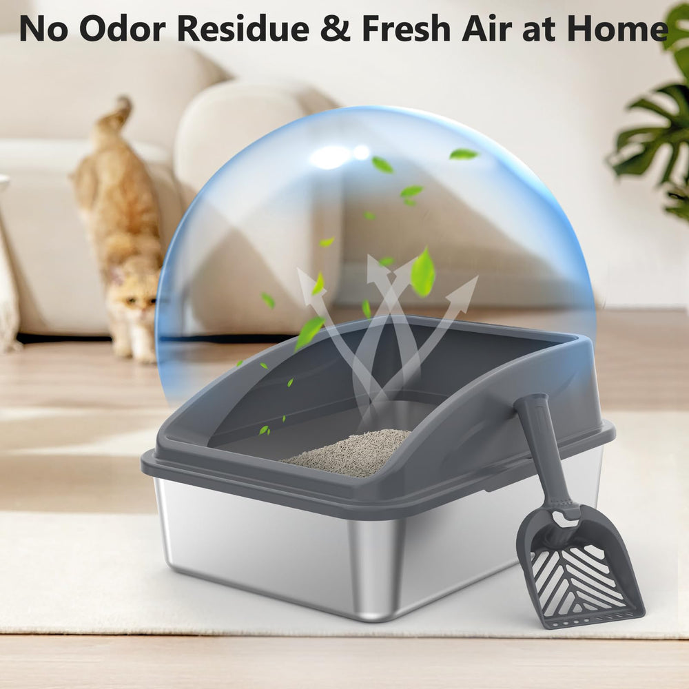INVENHO litter box with 30° inclined filter plate reduces tracking