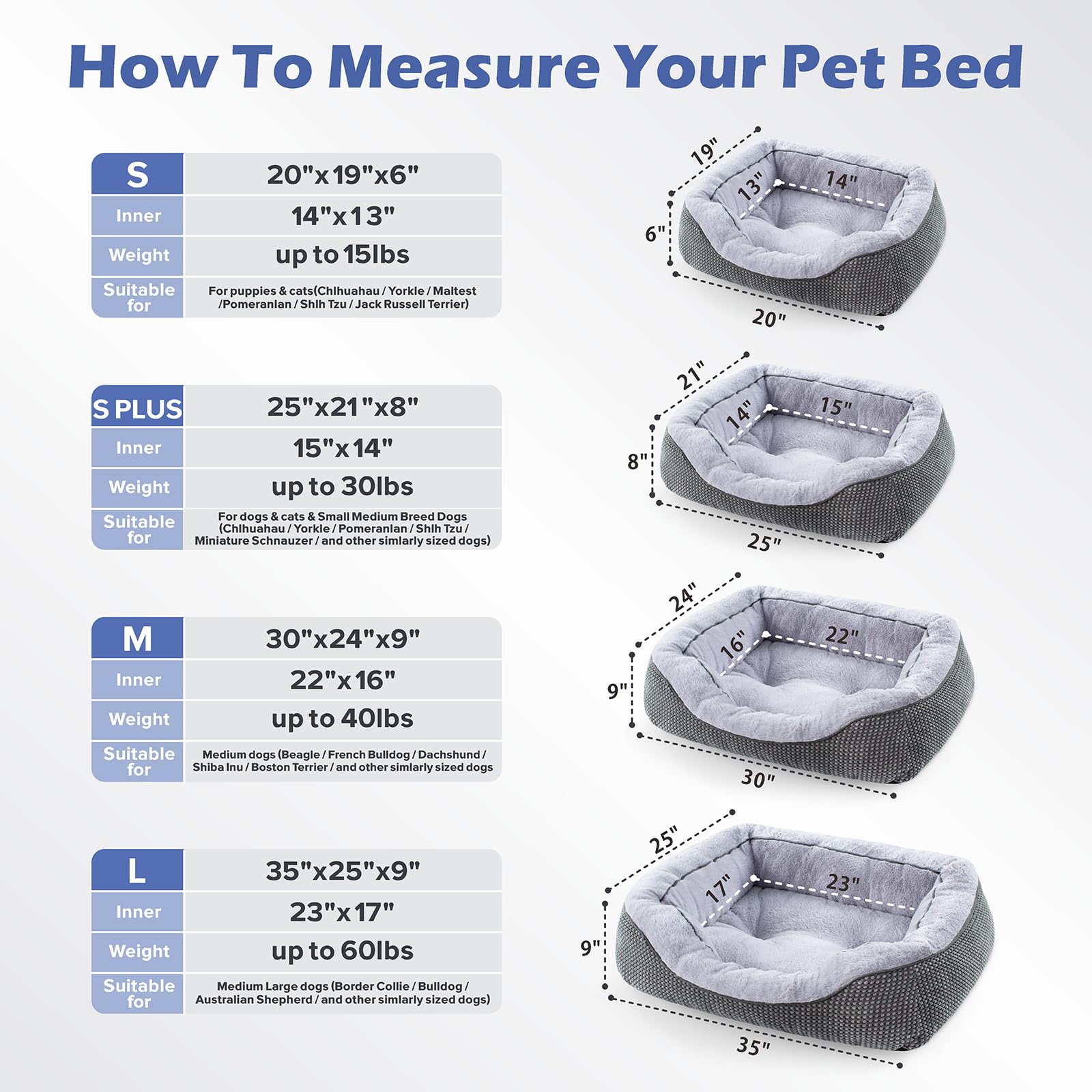 INVENHO washable dog bed stays fluffy after washing for easy care