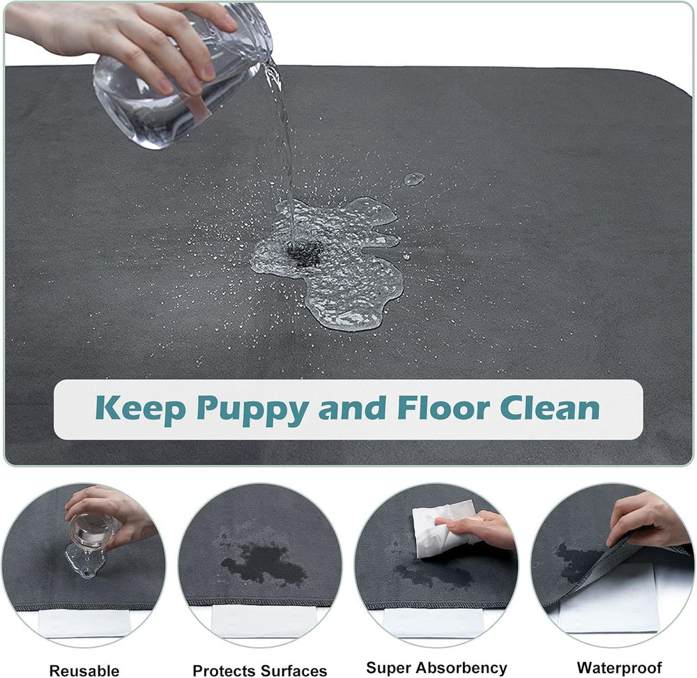 INVENHO washable dog pee pads anti-slip bottom prevents movement during use