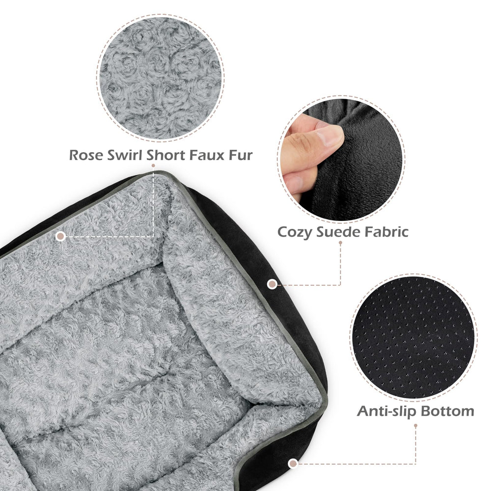INVENHO X-Large Dog Bed plush pillow-like cushion for restful naps.