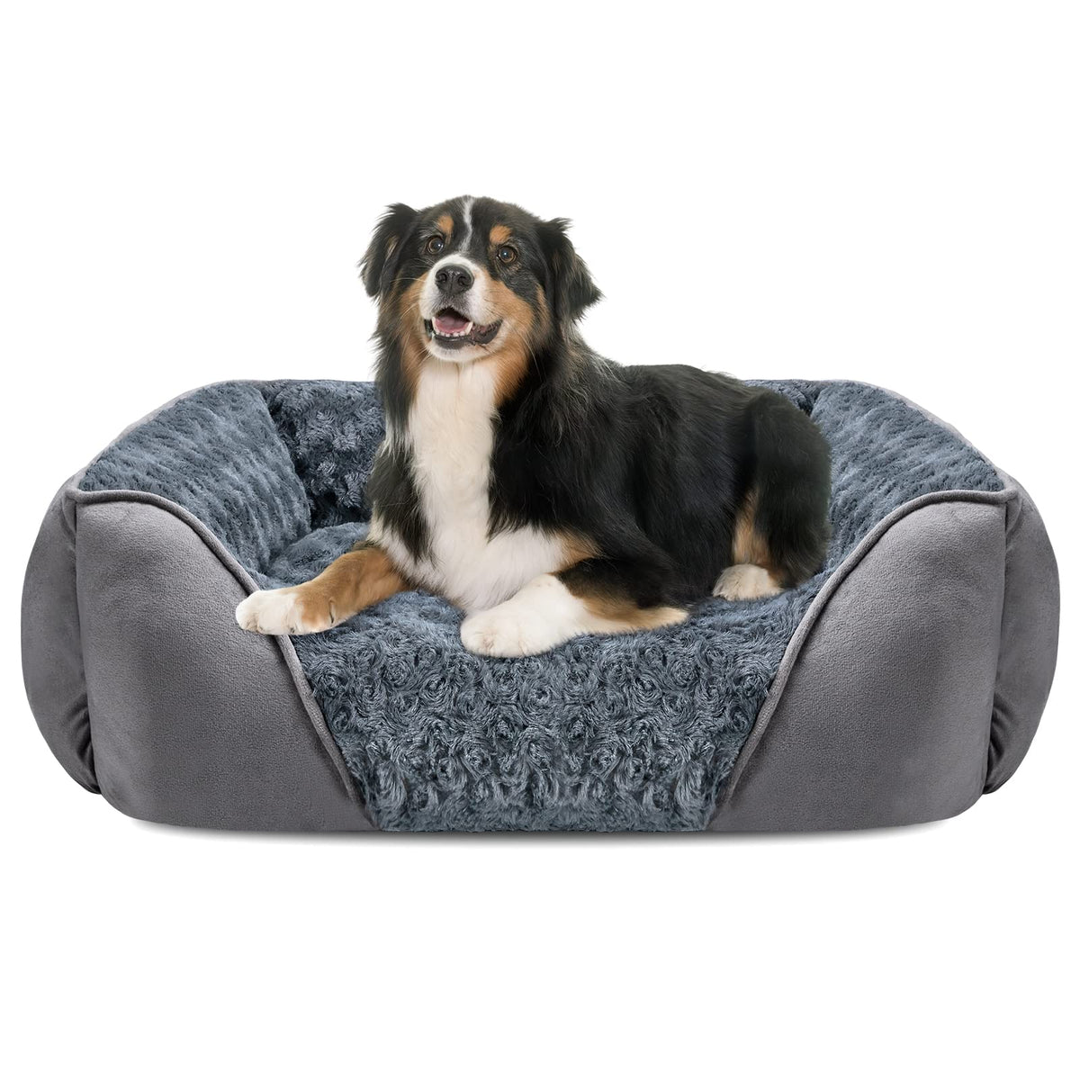 INVENHO X-Large Dog Bed front view showcases rectangular shape for comfortable lounging.