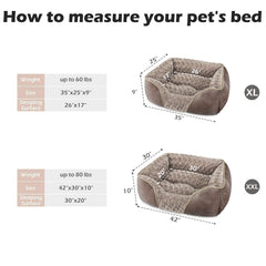 INVENHO X-Large Dog Bed Ultra-Soft Material wrapped in fur for warmth