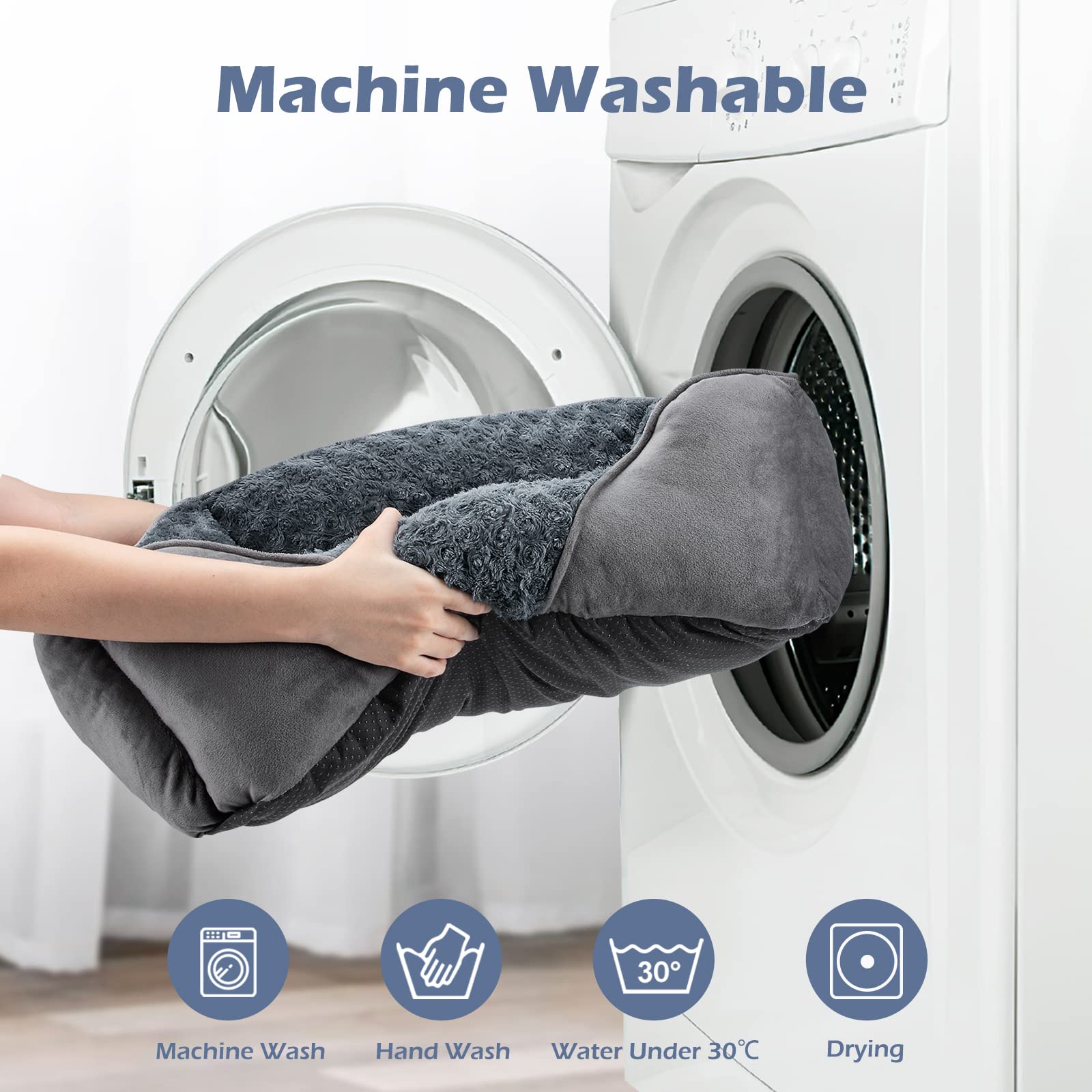 INVENHO X-Large Dog Bed washable design demonstrates easy cleaning.