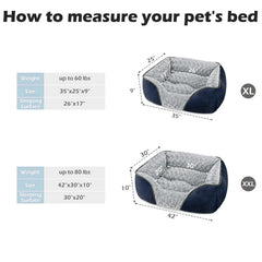 INVENHO XX-Large dog bed plush faux fur material close-up
