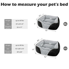 INVENHO XX-Large Dog Bed side view highlights pillow-like edge for neck support.