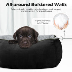 INVENHO XX-Large Dog Bed with soft faux fur rose swirl for cozy warmth.