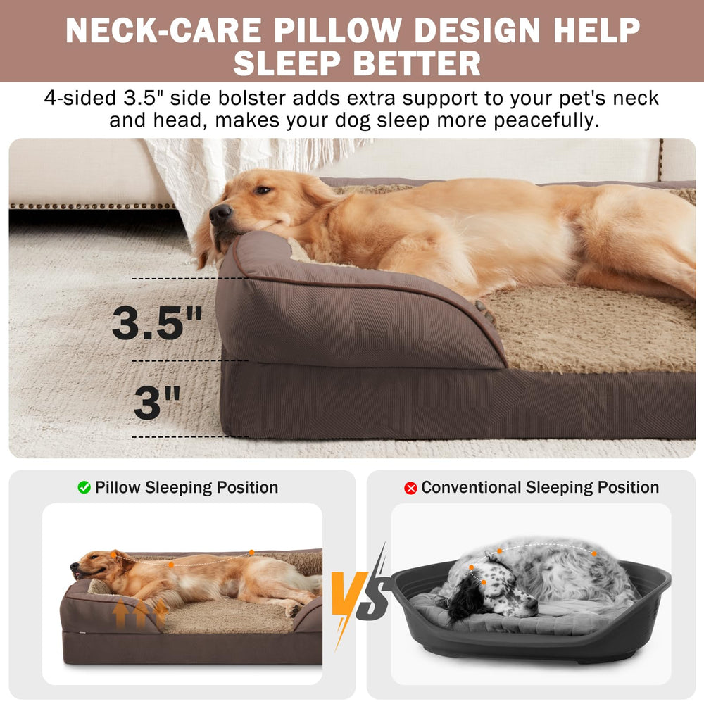 INVENHO XXL orthopedic bed dimensions overview for large dogs