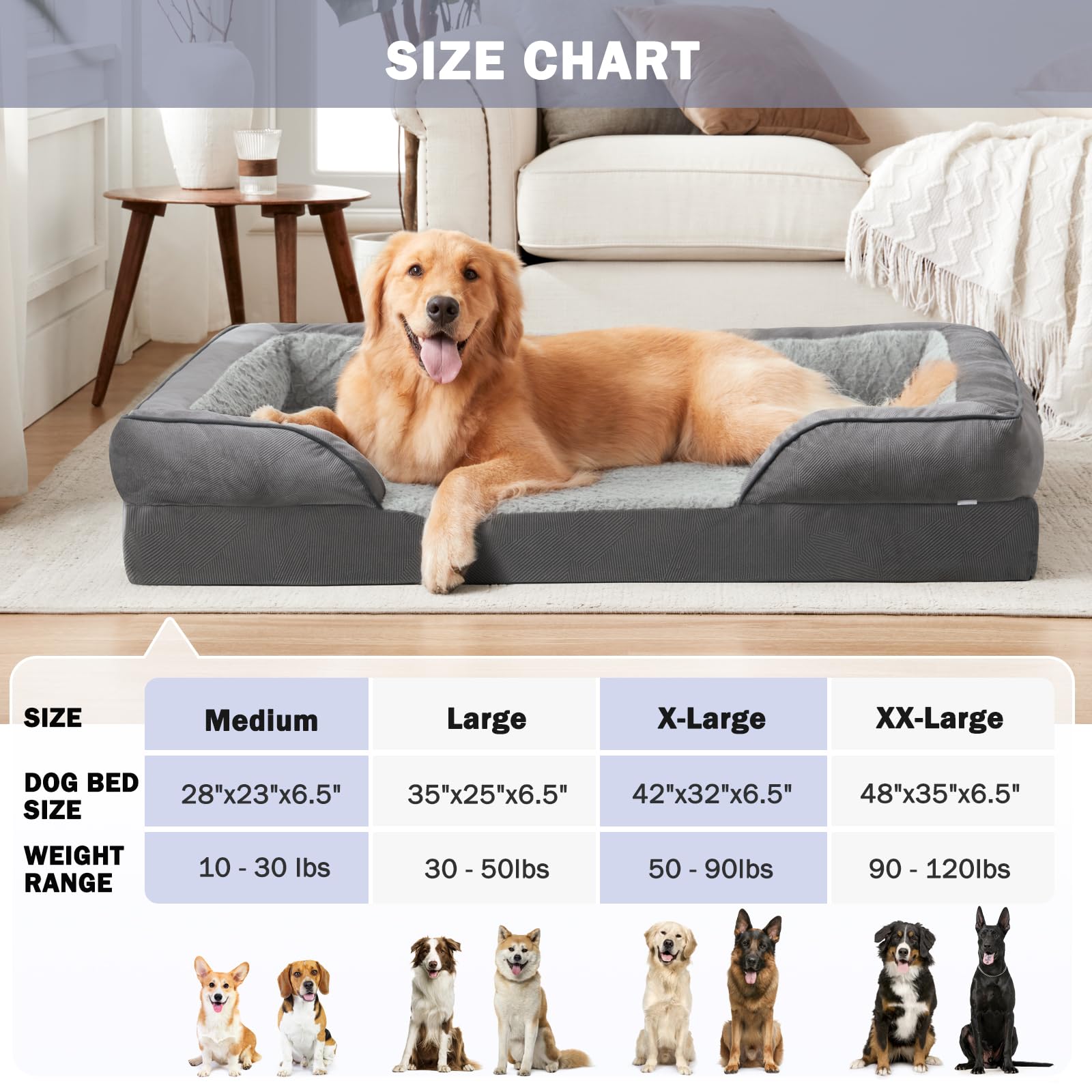 INVENHO XXL size 48x35 inches for large dogs.