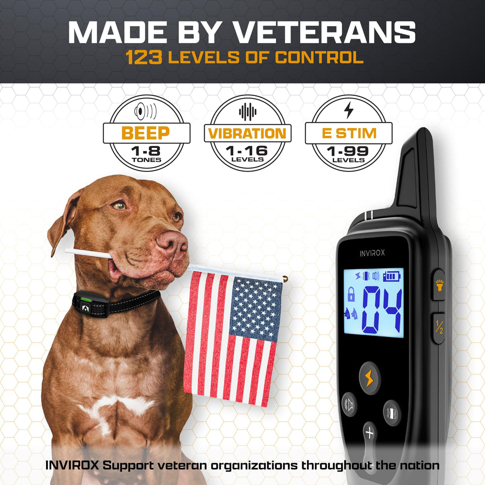 INVIROX 2026 Edition long-range e-collar shown during off-leash practice