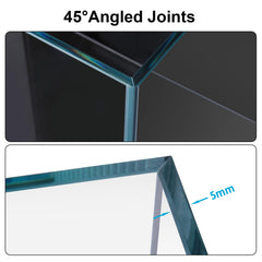 IOAOI Coralland 8-Gallon 45-degree joint detail emphasizes modern sleek construction