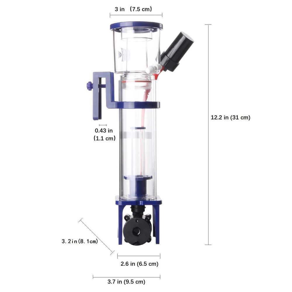 IOAOI Nano Protein Skimmer DC pinwheel pump delivers energy efficient quiet performance.