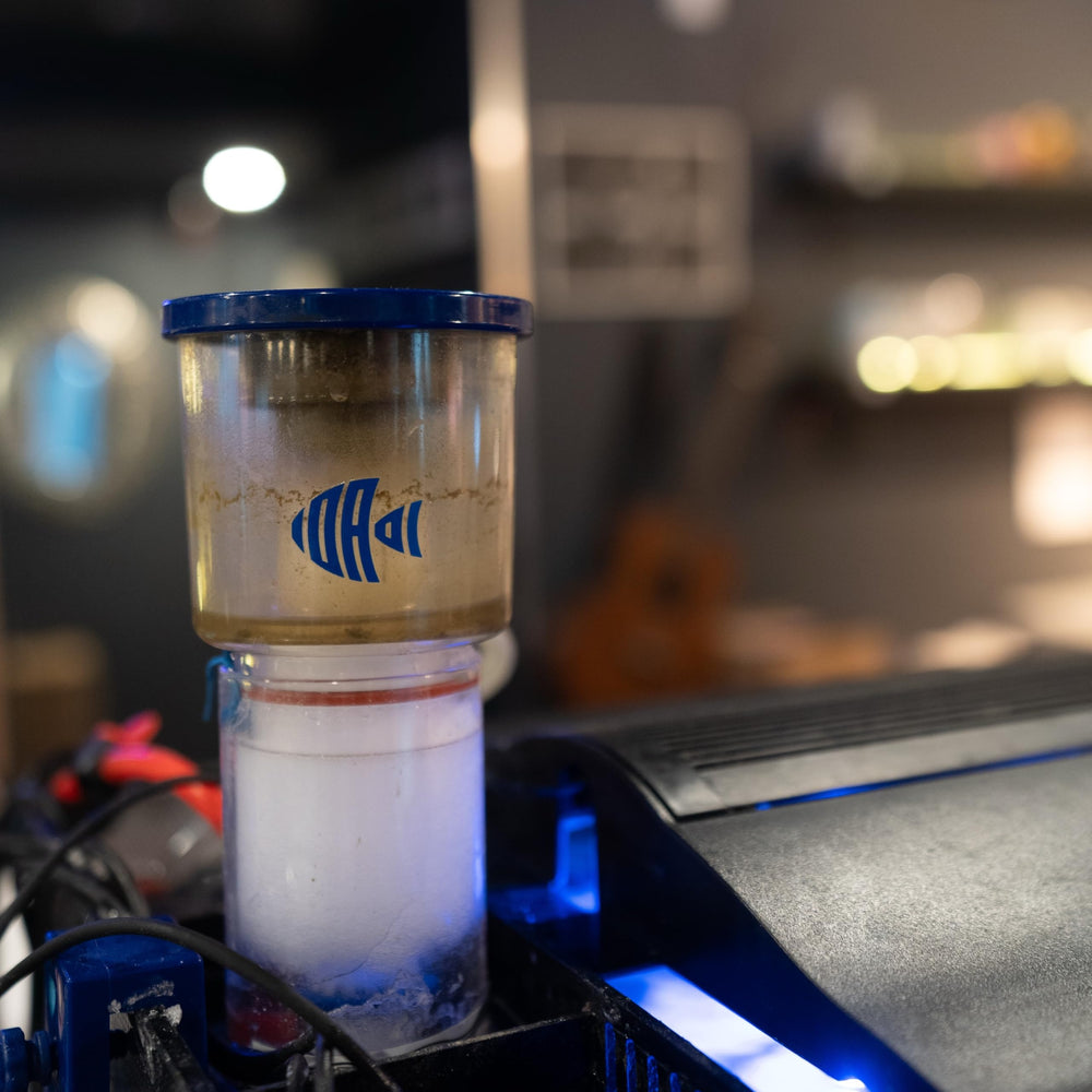 IOAOI Nano Protein Skimmer internal assembly enables flexible in-sump or hang-on use.