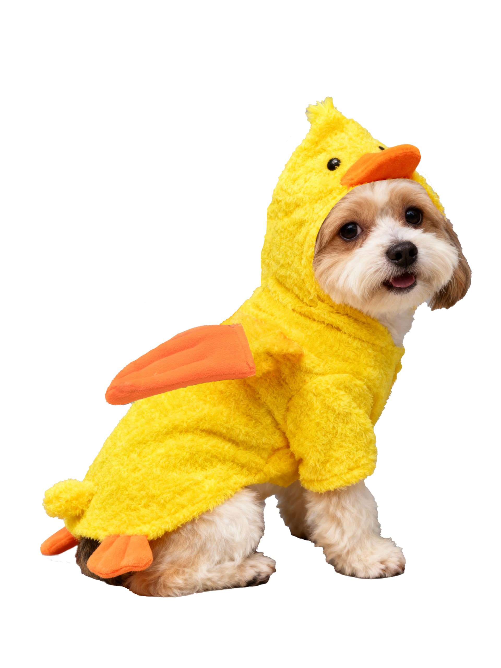 IOICYBF pet costume duck xl soft flannel keeps small dogs warm on winter walks.