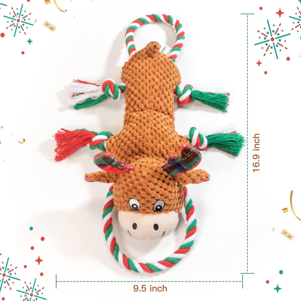 IOKHEIRA Double-layer fabric plush dog toy for durable chew sessions