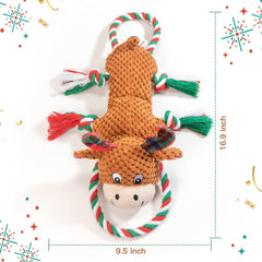 IOKHEIRA Double-layer fabric plush dog toy for durable chew sessions