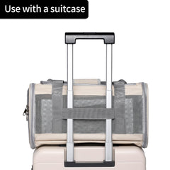 Ioview collapsible design carrier that stores neatly when not in use for travel ease.