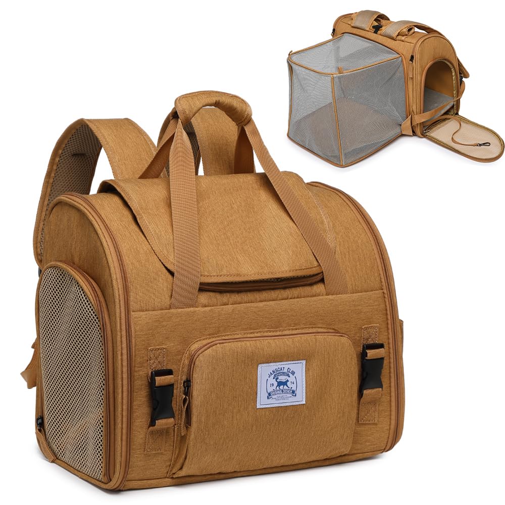 ioview pet backpack folded mode - space-saving design for compact storage