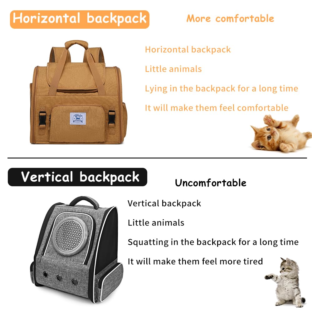 ioview pet backpack handheld and backpack conversion - easy hands-free travel with padded straps