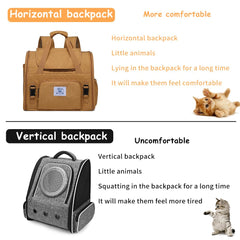 ioview pet backpack handheld and backpack conversion - easy hands-free travel with padded straps