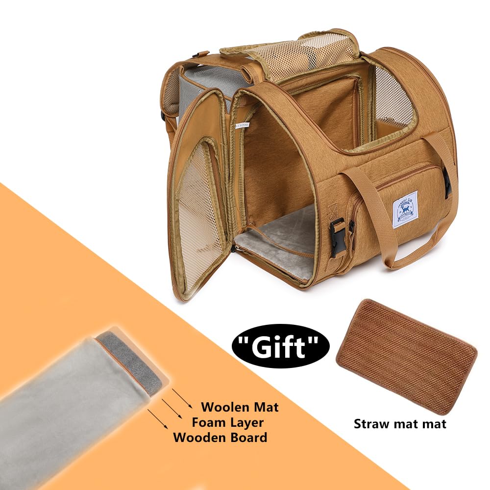 ioview pet backpack with storage pockets - keeps essentials organized during trips