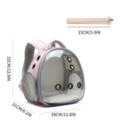 ioview bubble window view pink bag lets you observe your pet during journeys.