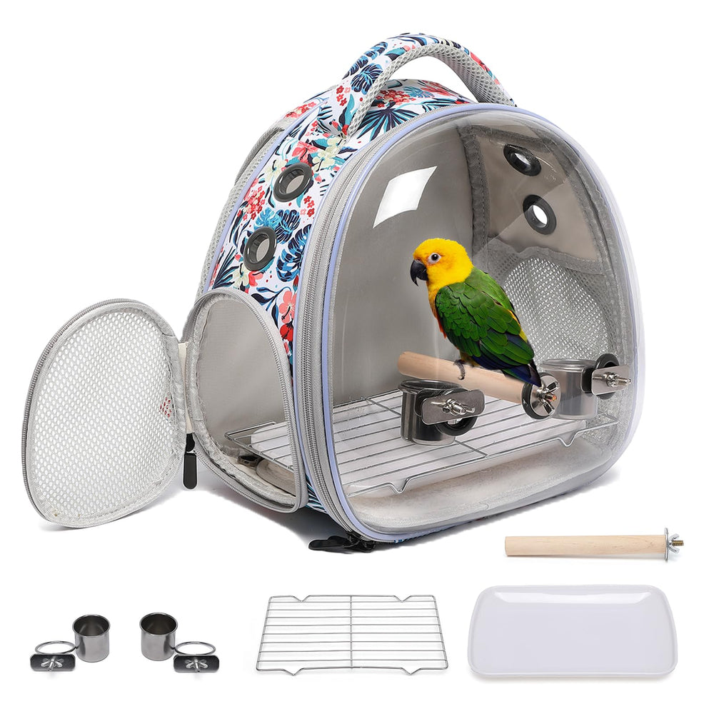 ioview portable travel pet backpack with bubble window lets you monitor your pet during transit.
