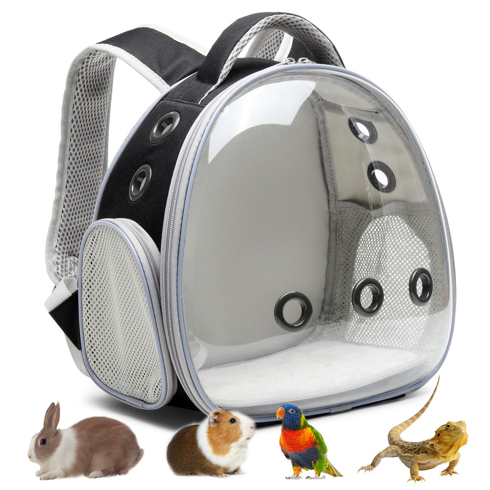 ioview portable travel pet backpack with bubble window for easy viewing on trips.