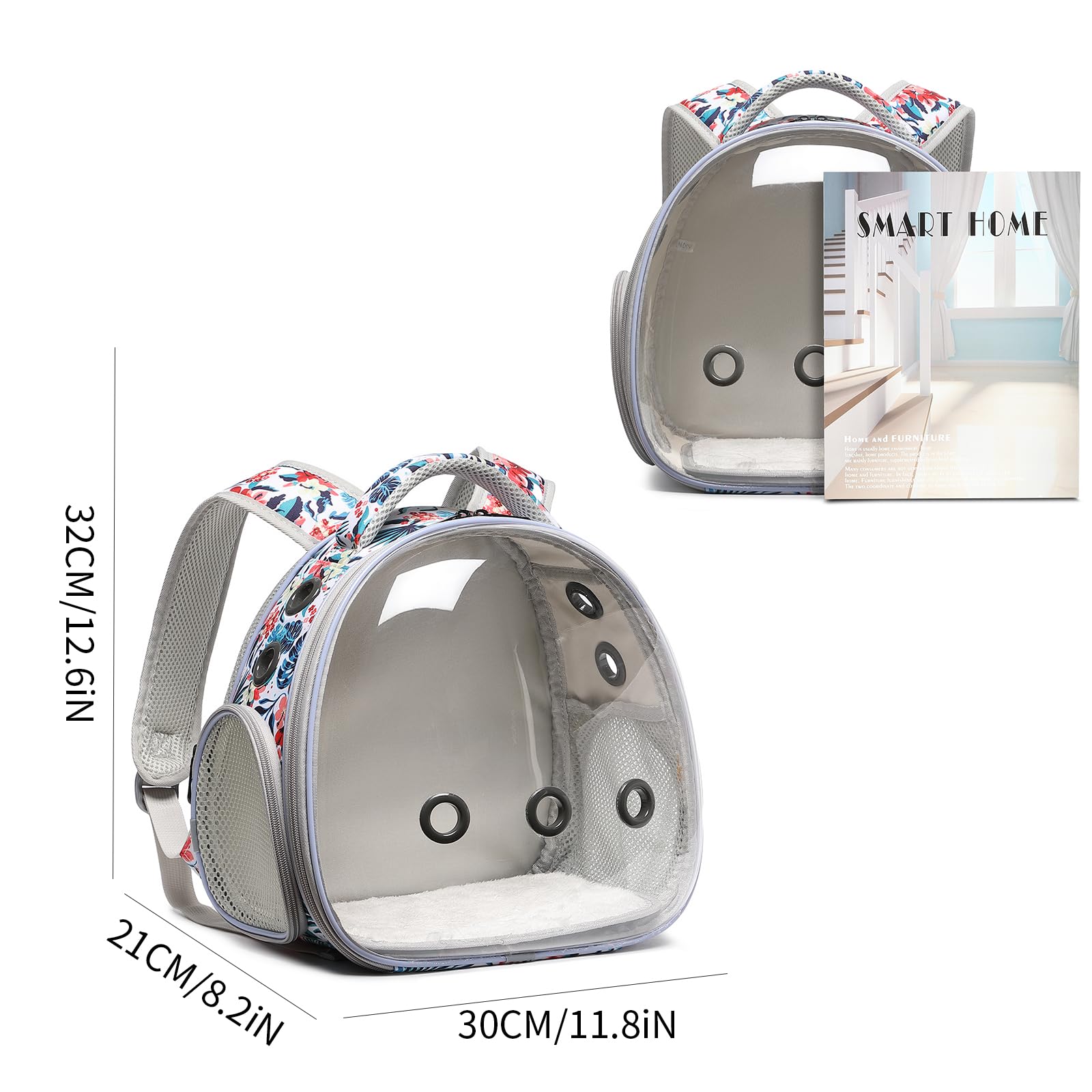 ioview travel pet backpack breathable mesh keeps air circulating for pet comfort.