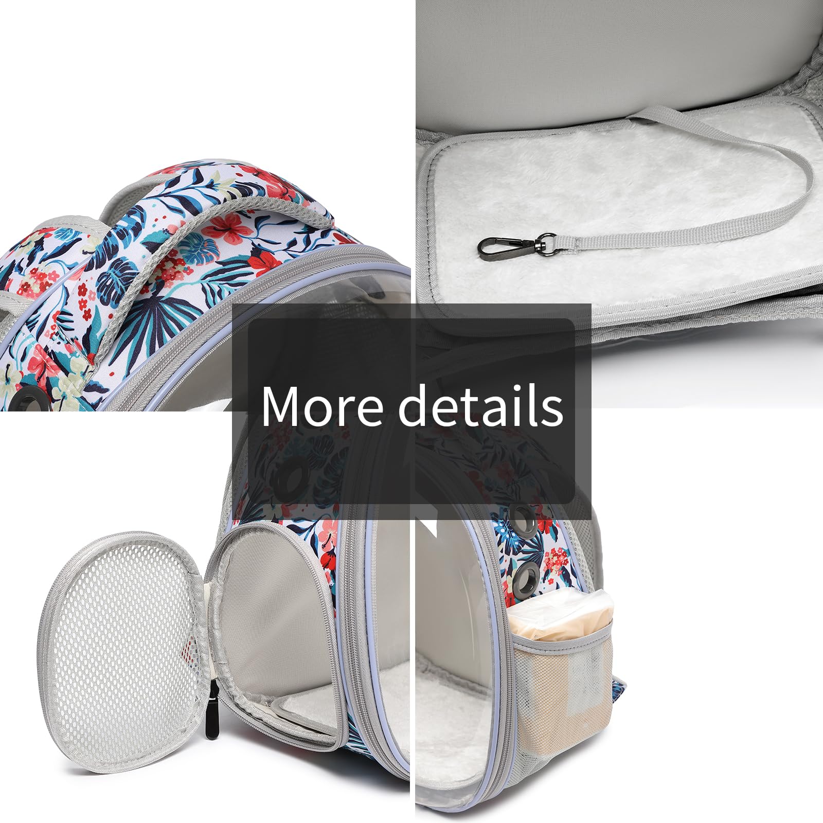 ioview travel pet backpack with PC material reinforcement maintains shape during journeys.