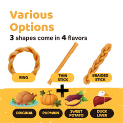 iPaw golosina de pavo, contribuye a la higiene dental durante la masticación.
