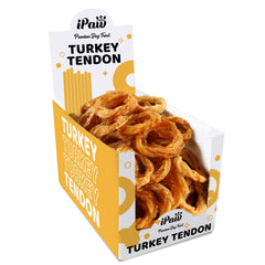 iPaw Turkey Tendon 40pcs bulk pack front view for long-lasting chewy entertainment