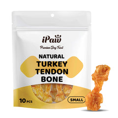 ipaw turkey tendon small pack 10pcs front view highlights value and convenience.