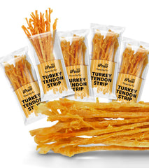 iPaw Turkey Tendons pack-5-unit-strip provides convenient daily chew option for dogs.