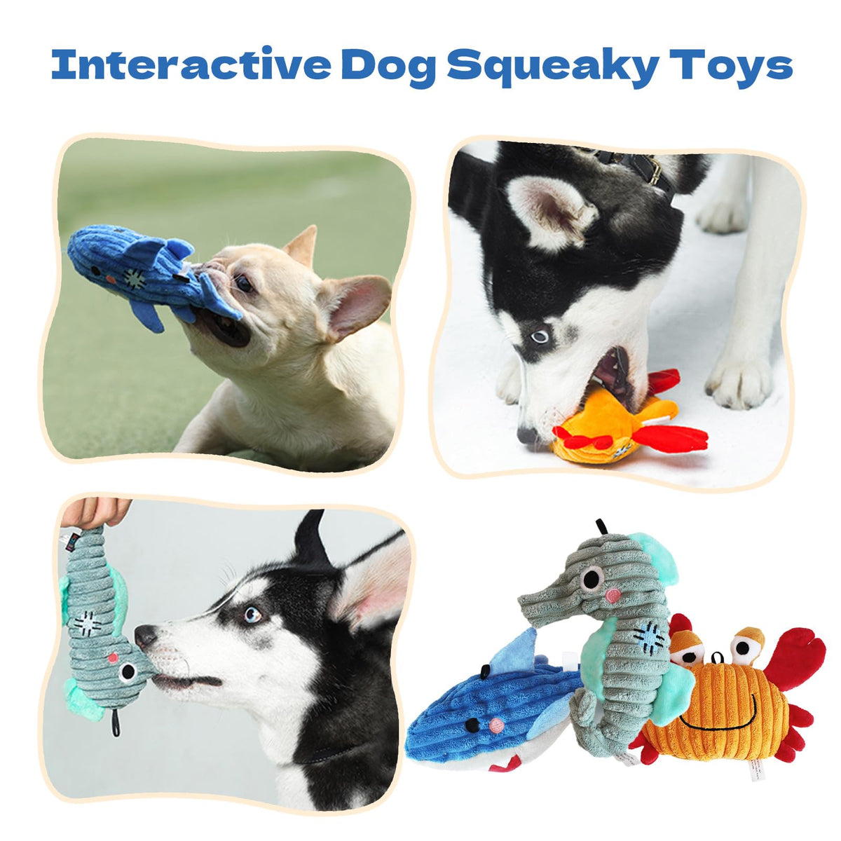 ipawspace crab plush toy for dogs — soft texture promotes safe chewing and curiosity