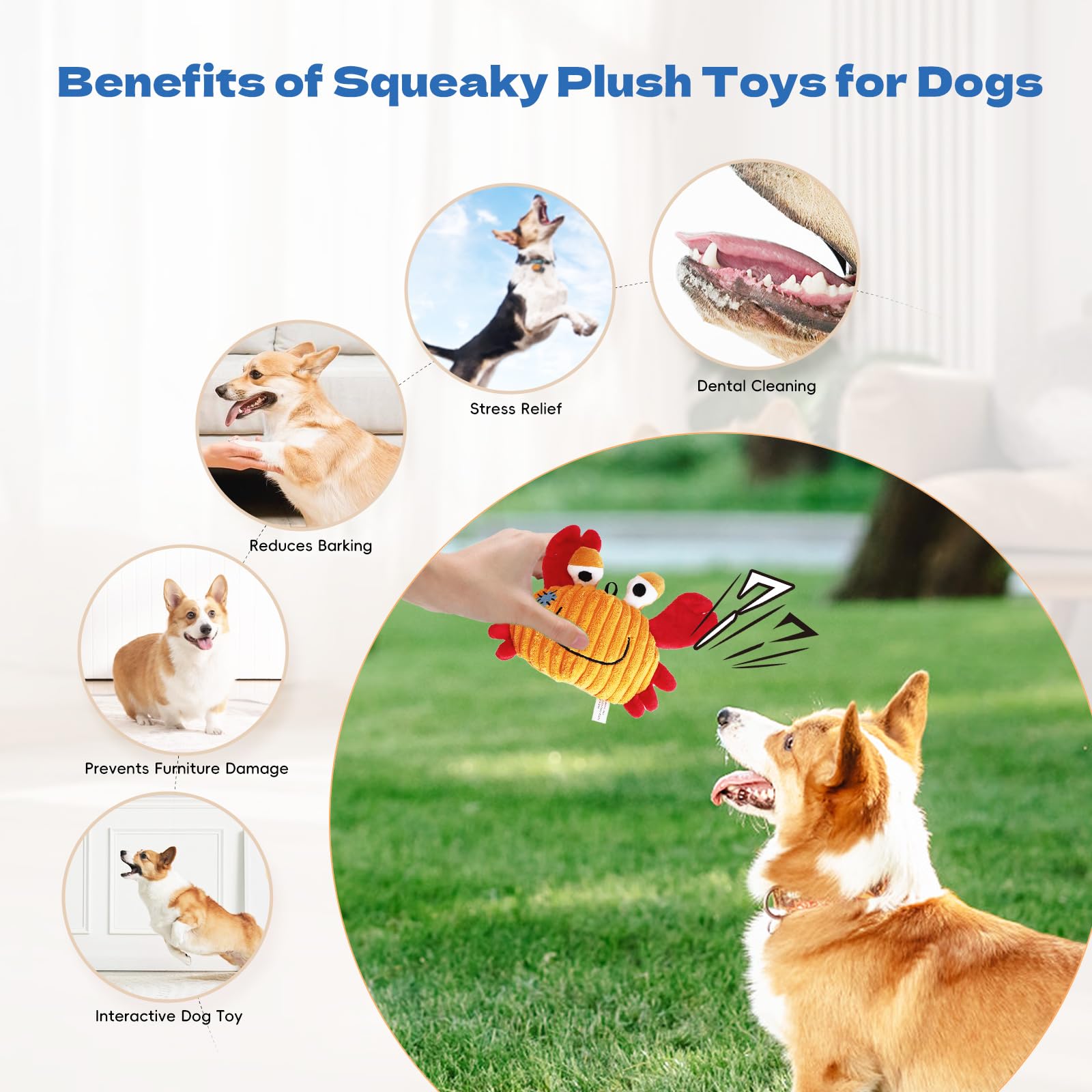ipawspace dog playtime tug — three-pack set supports bonding and active fun