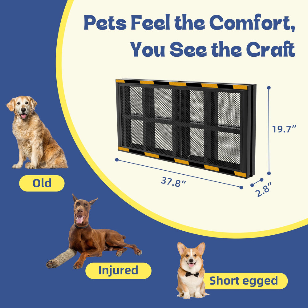 IPETBA dog ramp foldable with comfort grip for easy transport and setup.