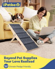 IPETBA dog ramp height settings show adjustable options for easy access.