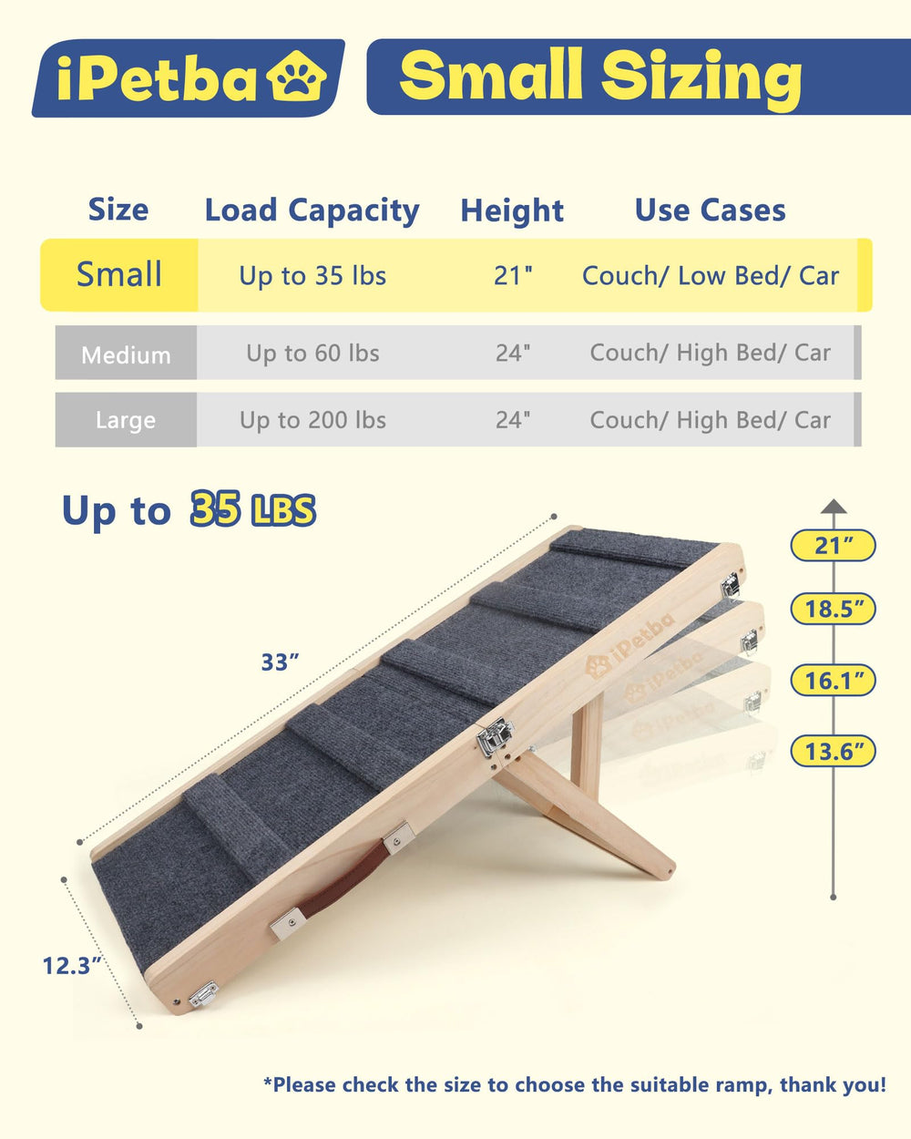 IPETBA dog ramp rounded edges reduce bump risk during use.