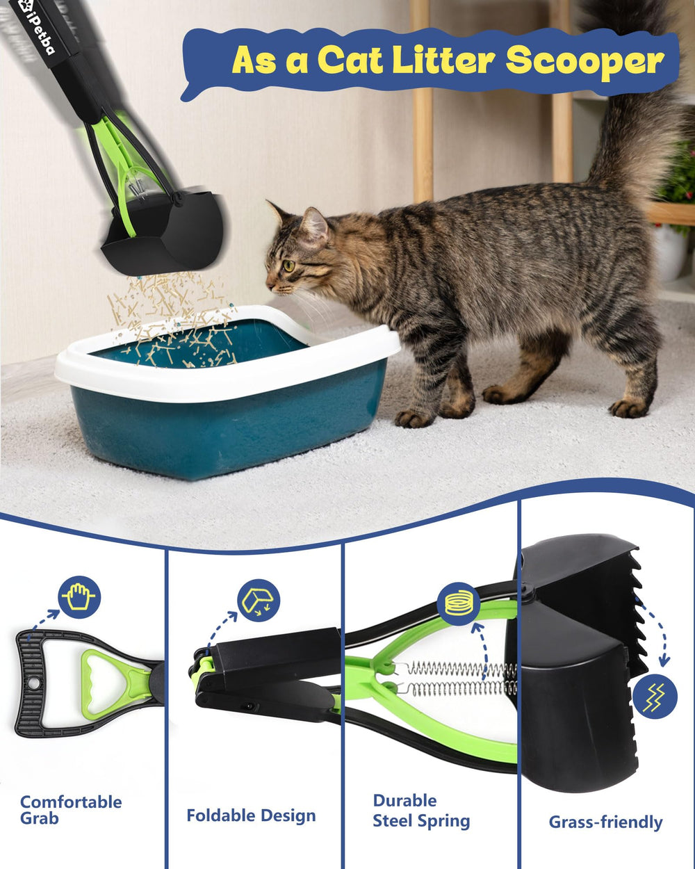 IPETBA non-stick surface cleans in seconds for quick cleanup